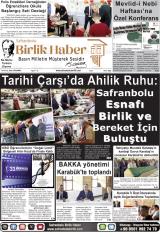 SAFRANBOLU BİRLİK HABER